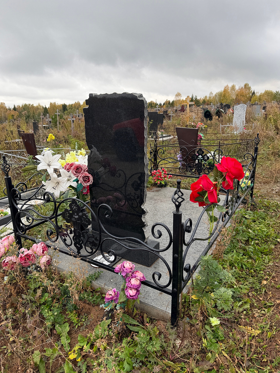 Ограда Крест цвет черный